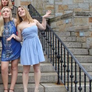 Jack Wills Chambray Strapless Dress